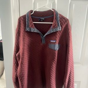 Patagonia Brick Red Quarter-Zip Sweater